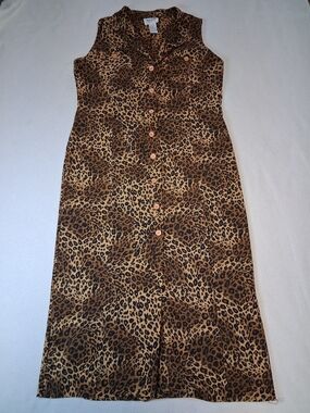 Olivia Rose Leopard Print Dress in Mustard Black